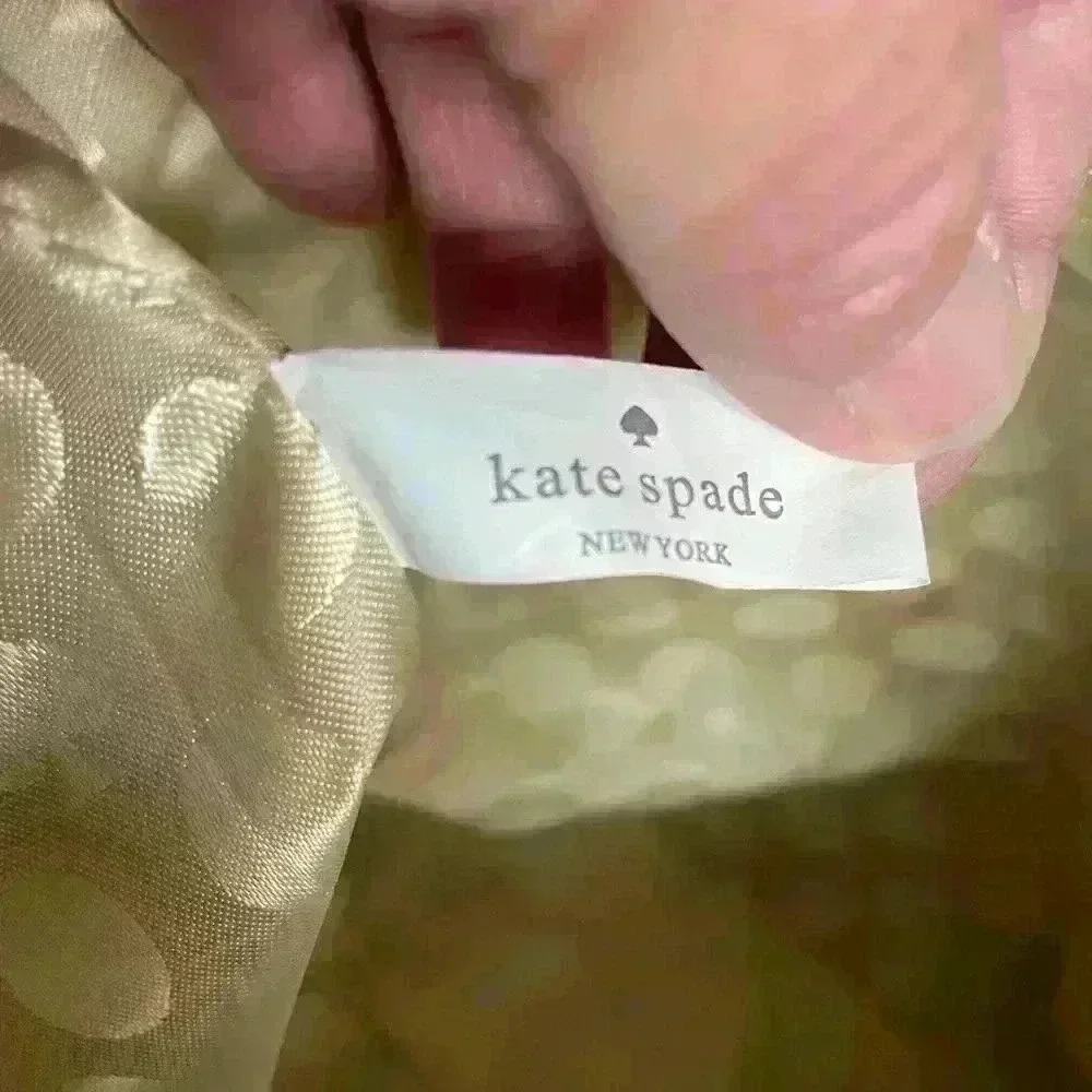 Kate Spade Greta Court Penny Saffiano gray/silver glitter tote bag